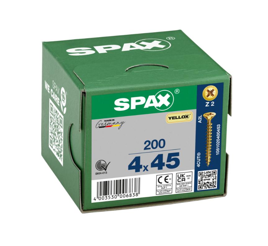 SPAX YELLOX Universal Screws 4X45 (200)
